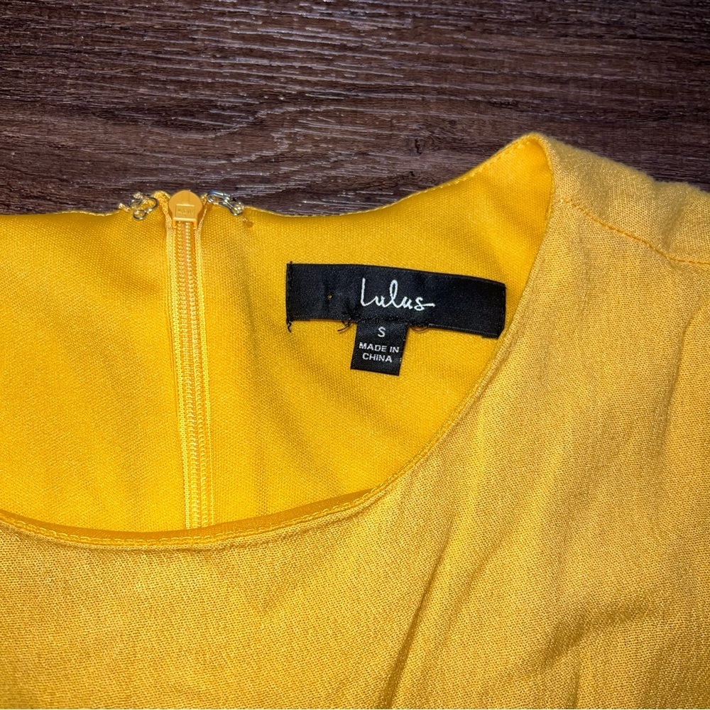 Lulu’s Golden Yellow Mini Dress - Picture 6 of 8